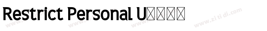 Restrict Personal U字体转换